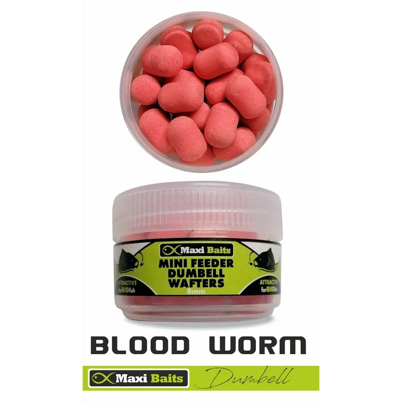 Maxi Bait Blood Worm Dumbell Wafters
