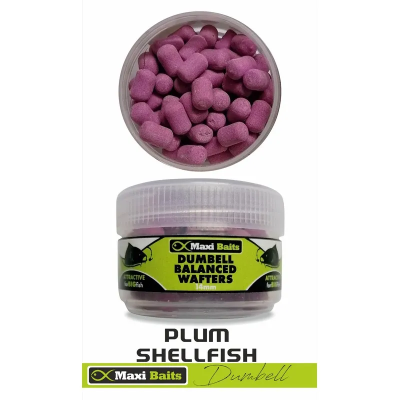 Maxi Bait Dumbell Wafters Plum Shellfish